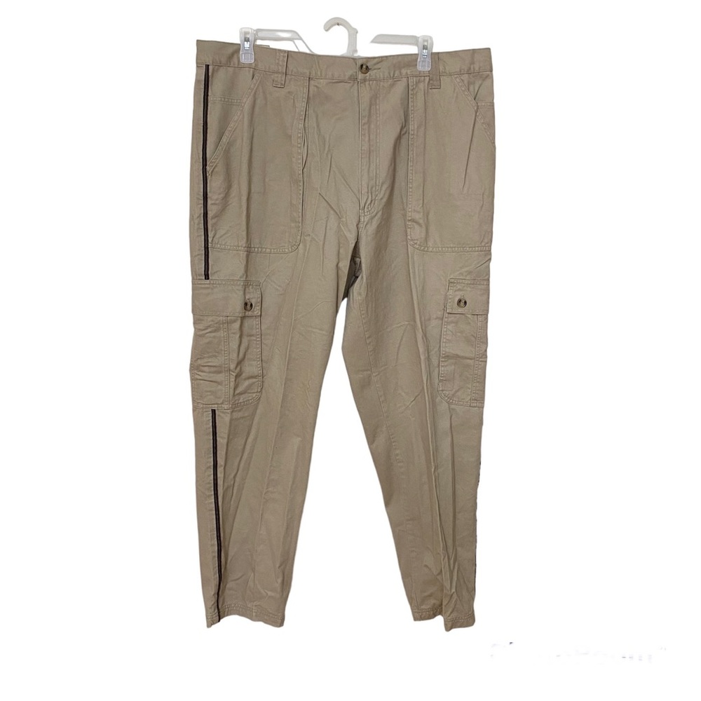 Vintage Paco Jeans Mens 44x34 Khaki RipStop Cargo Pants Tan Sport.  New with tag